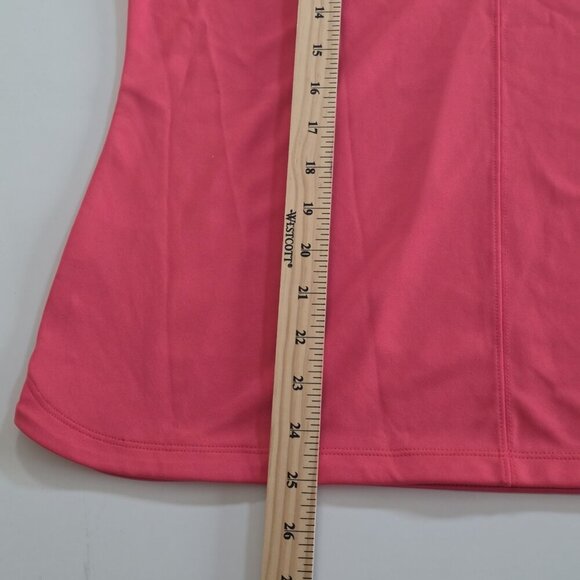 Nike Golf Polo Tour Performance Golf Polo Womens L Pink Dri Fit SS Stretch Sport - Picture 8 of 13